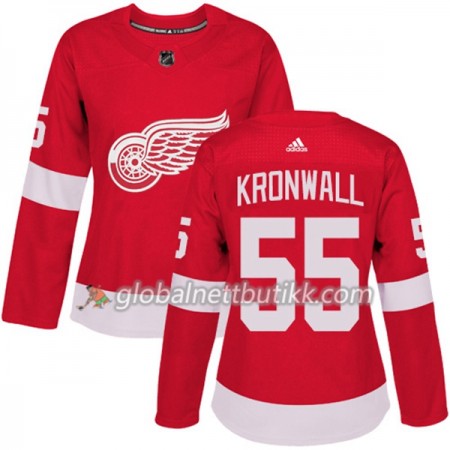 Detroit Red Wings Hockeydrakt Niklas Kronwall 55 2017-2018 Rød Adidas Authentic - Dame